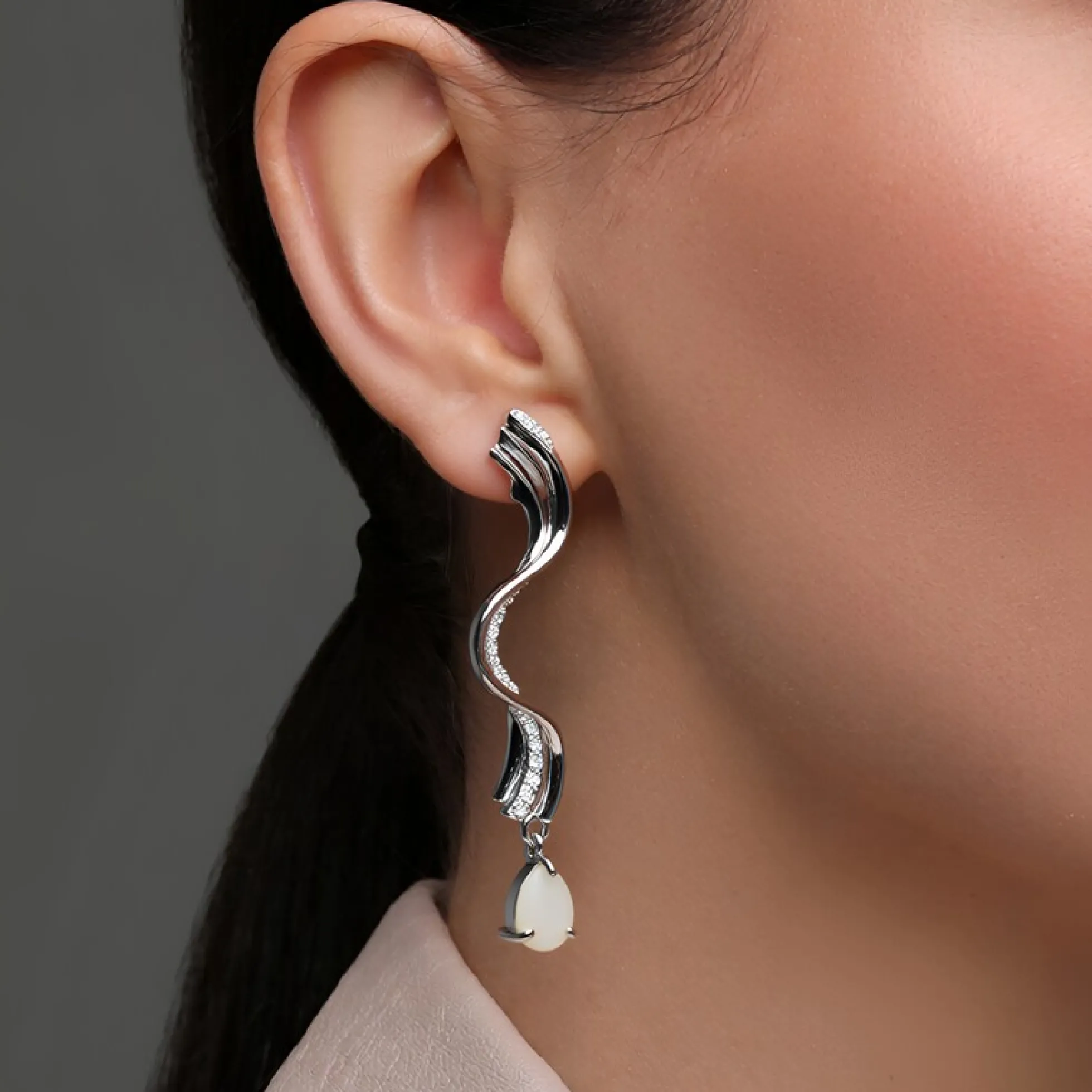 Welo-Opal-Silberohrringe
