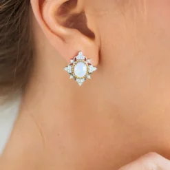 Welo-Opal-Silberohrringe