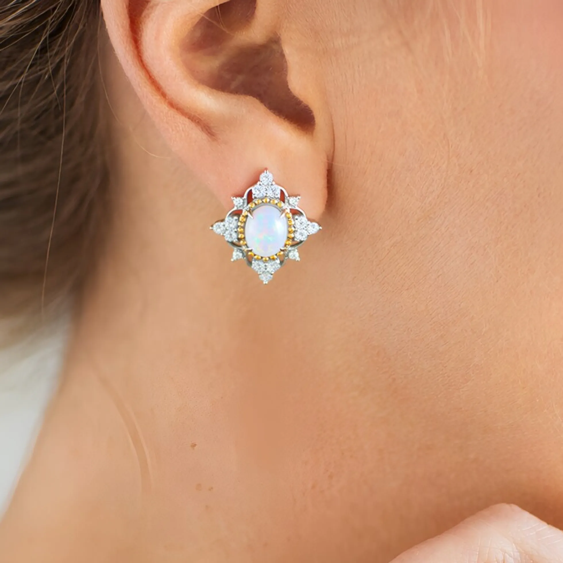 Welo-Opal-Silberohrringe