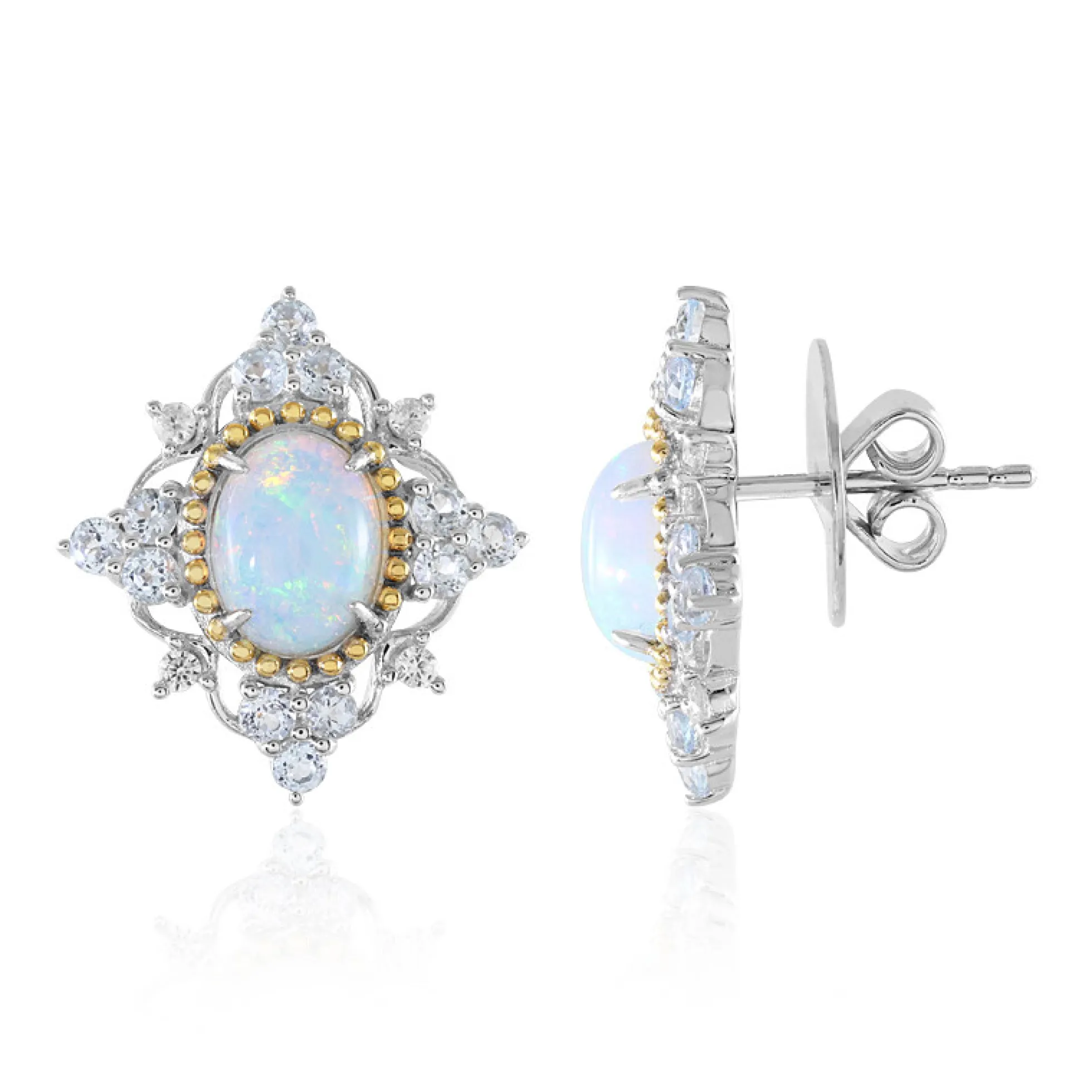 Welo-Opal-Silberohrringe
