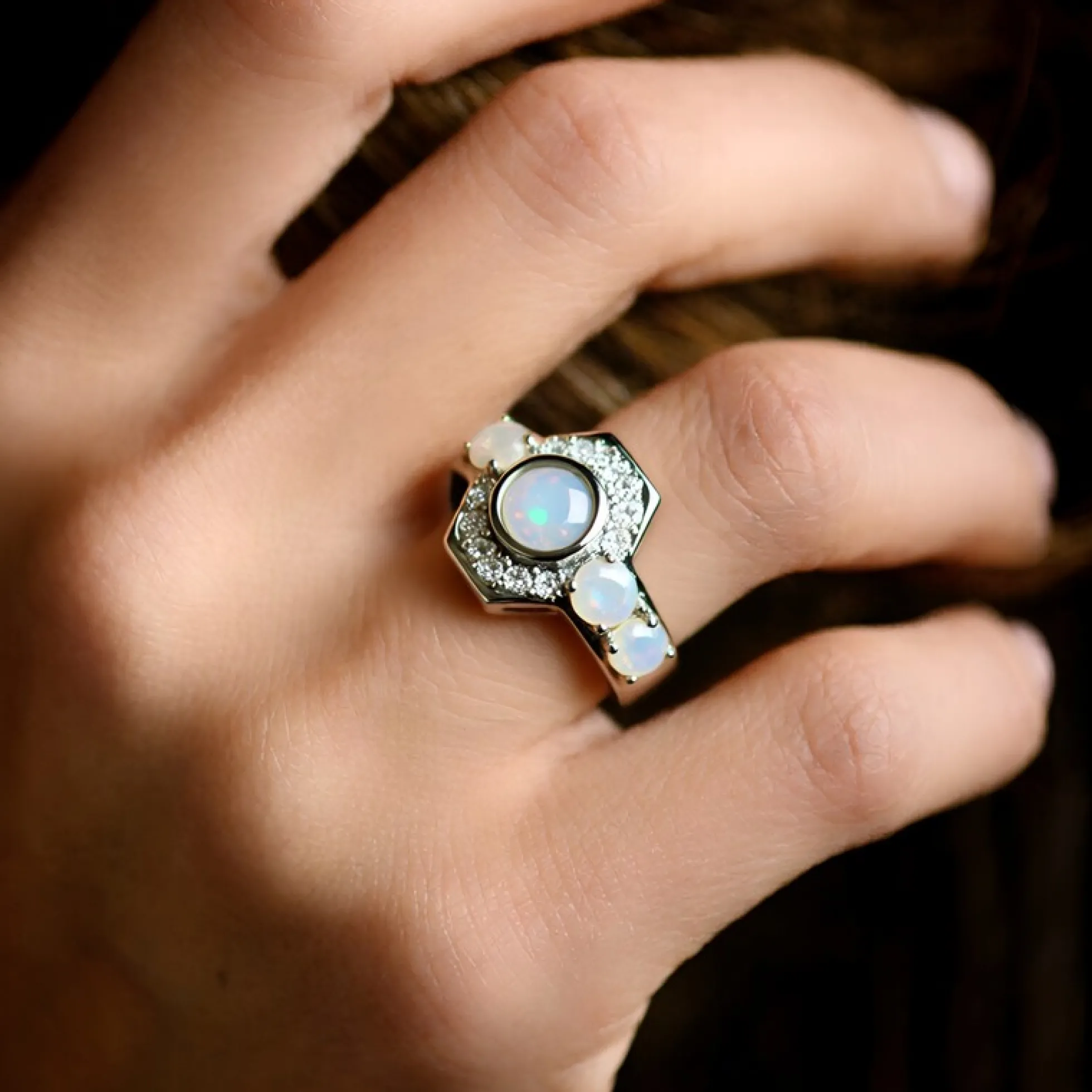 Welo-Opal-Silberring