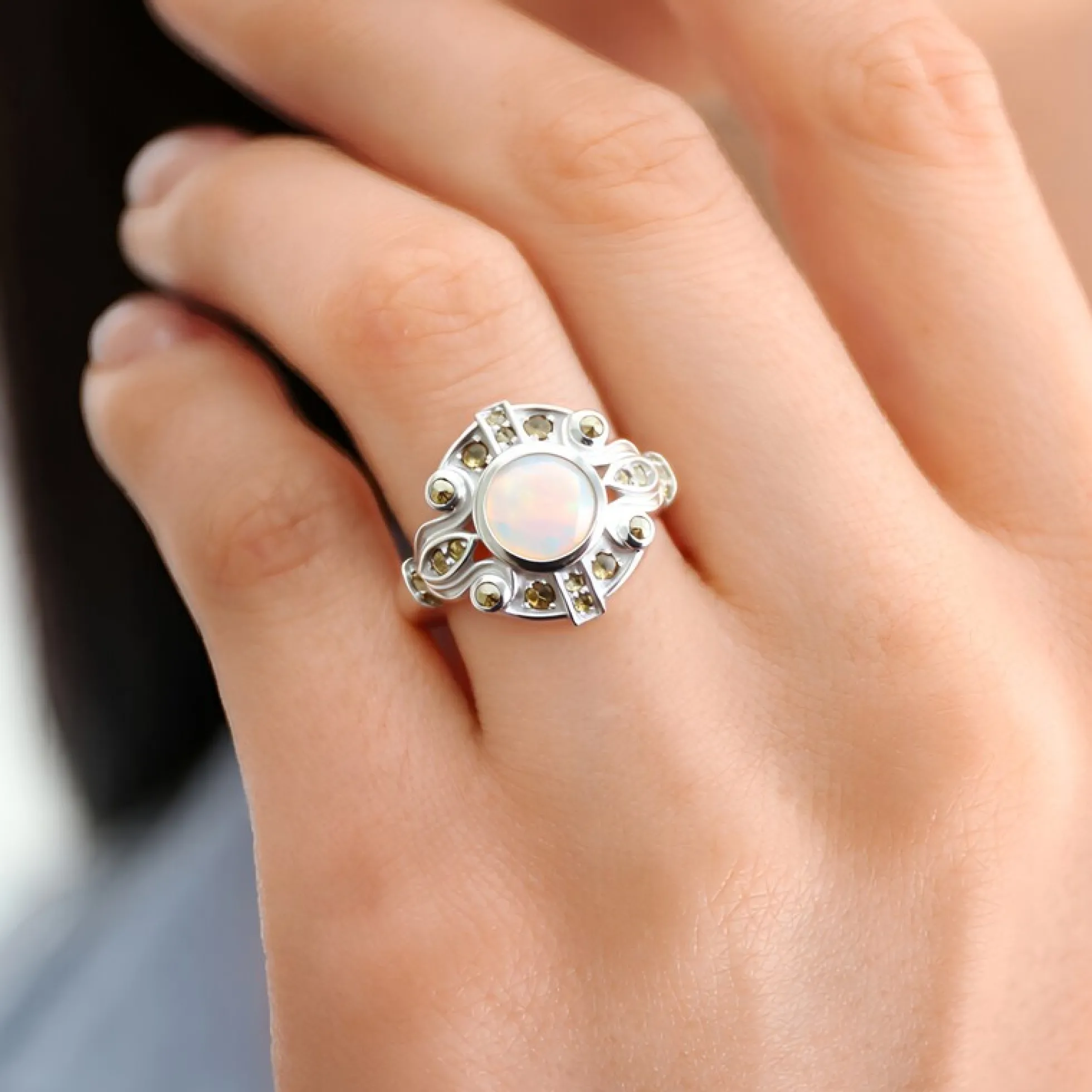 Welo-Opal-Silberring