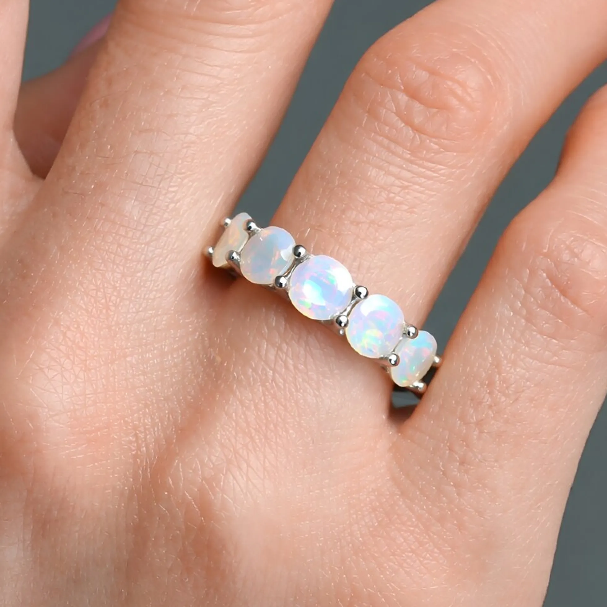 Welo-Opal-Silberring