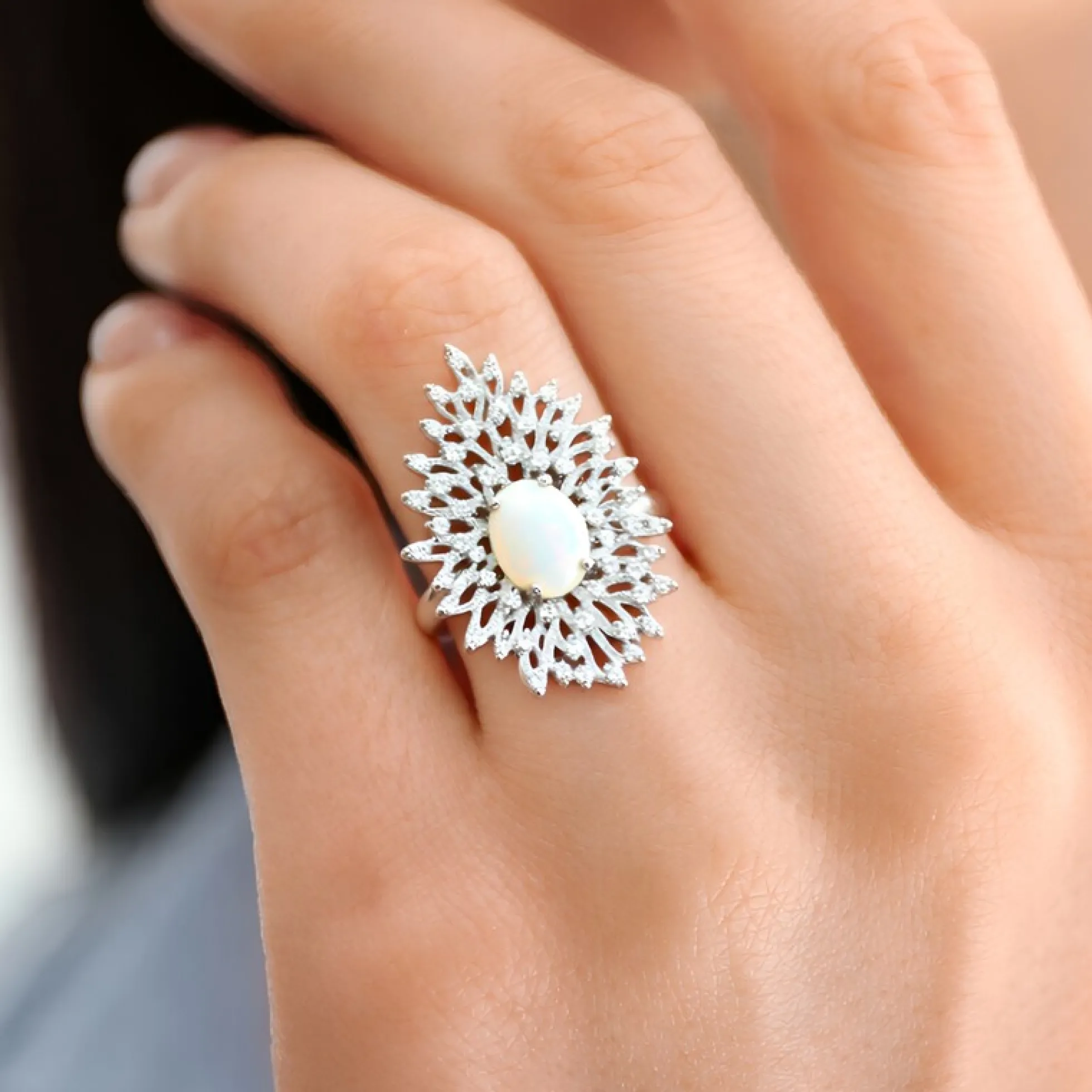Welo-Opal-Silberring