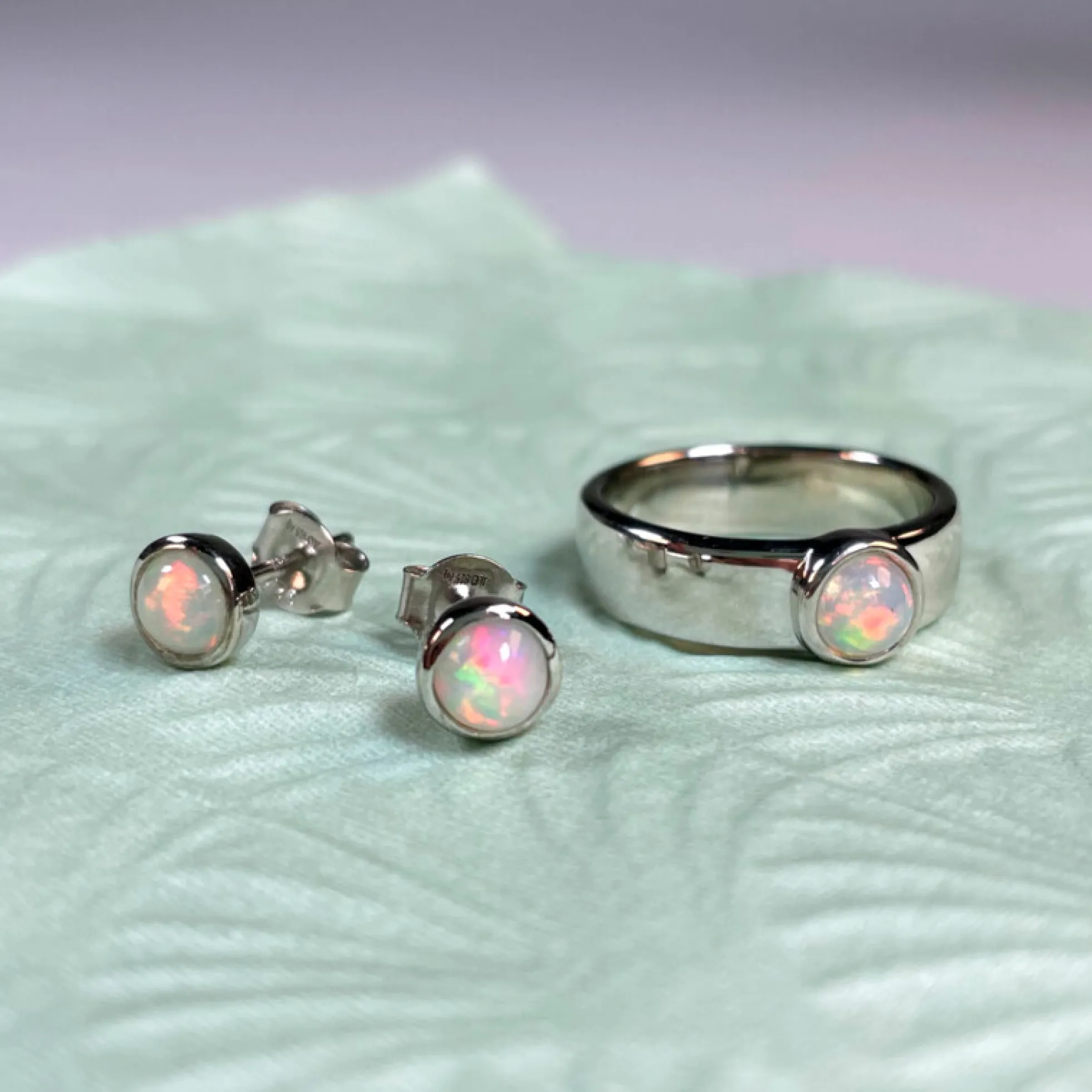 Welo-Opal-Silberset