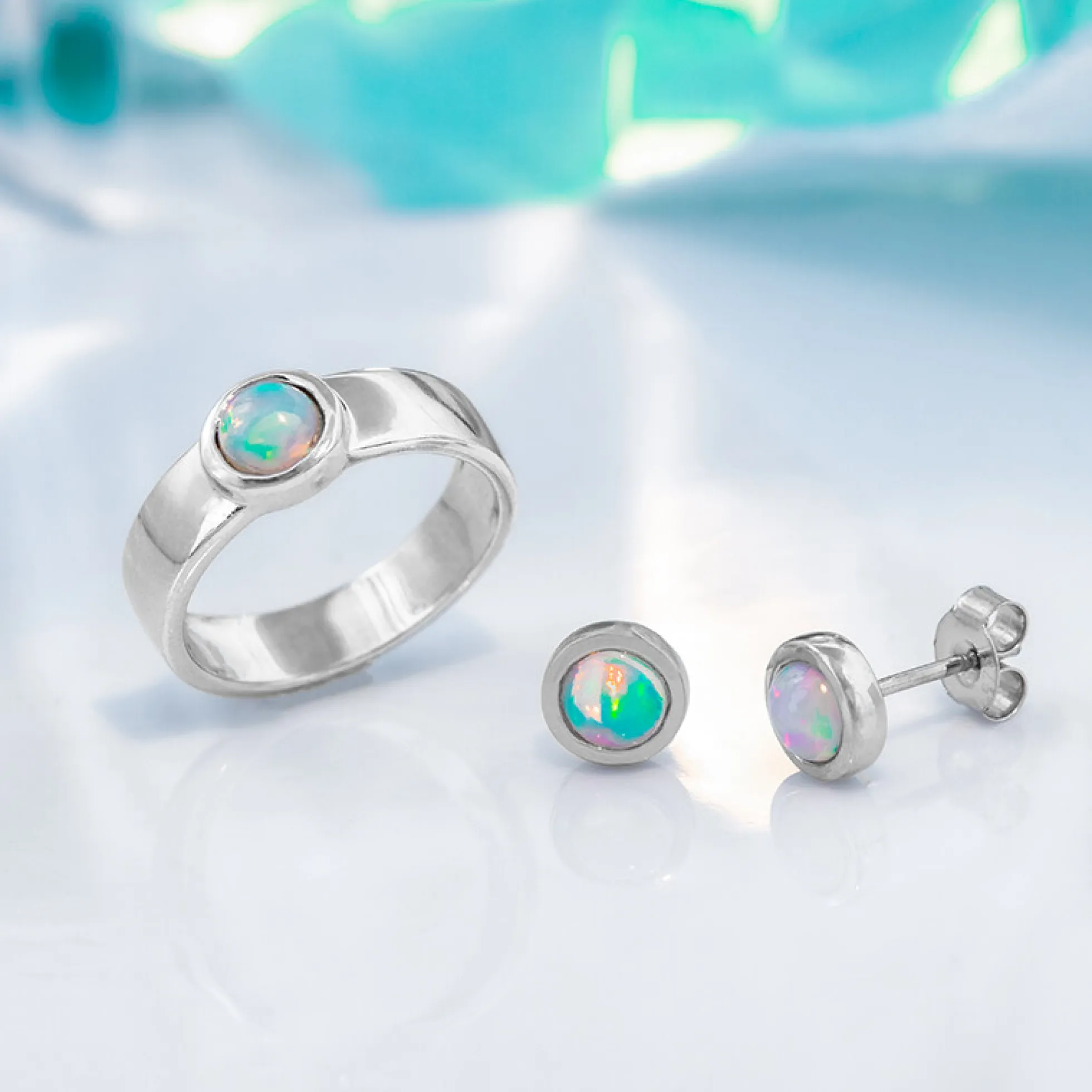 Welo-Opal-Silberset